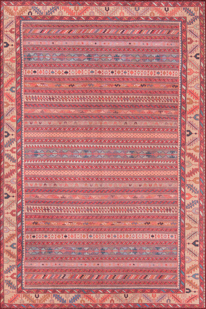 Afshar 5 Multi Antique Wash Tribal Rug