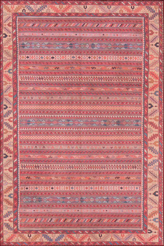 Afshar 5 Multi Antique Wash Tribal Rug
