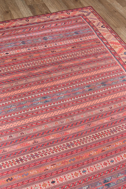 Afshar 5 Multi Antique Wash Tribal Rug