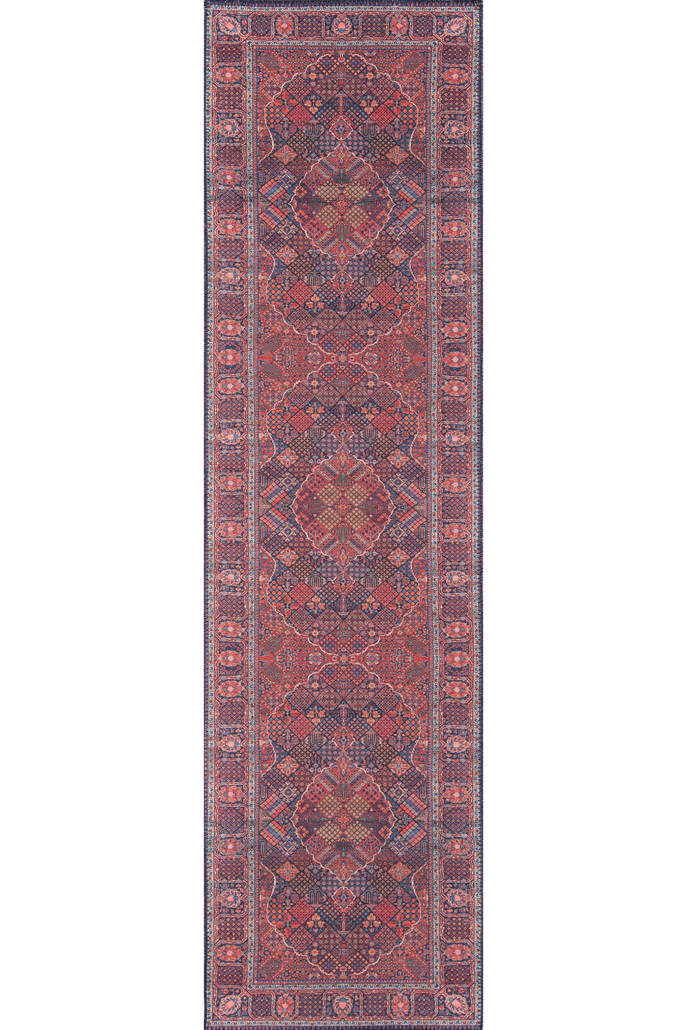 Afshar 10 Navy No-Shed Washable Rug