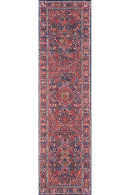 Afshar 10 Navy No-Shed Washable Rug