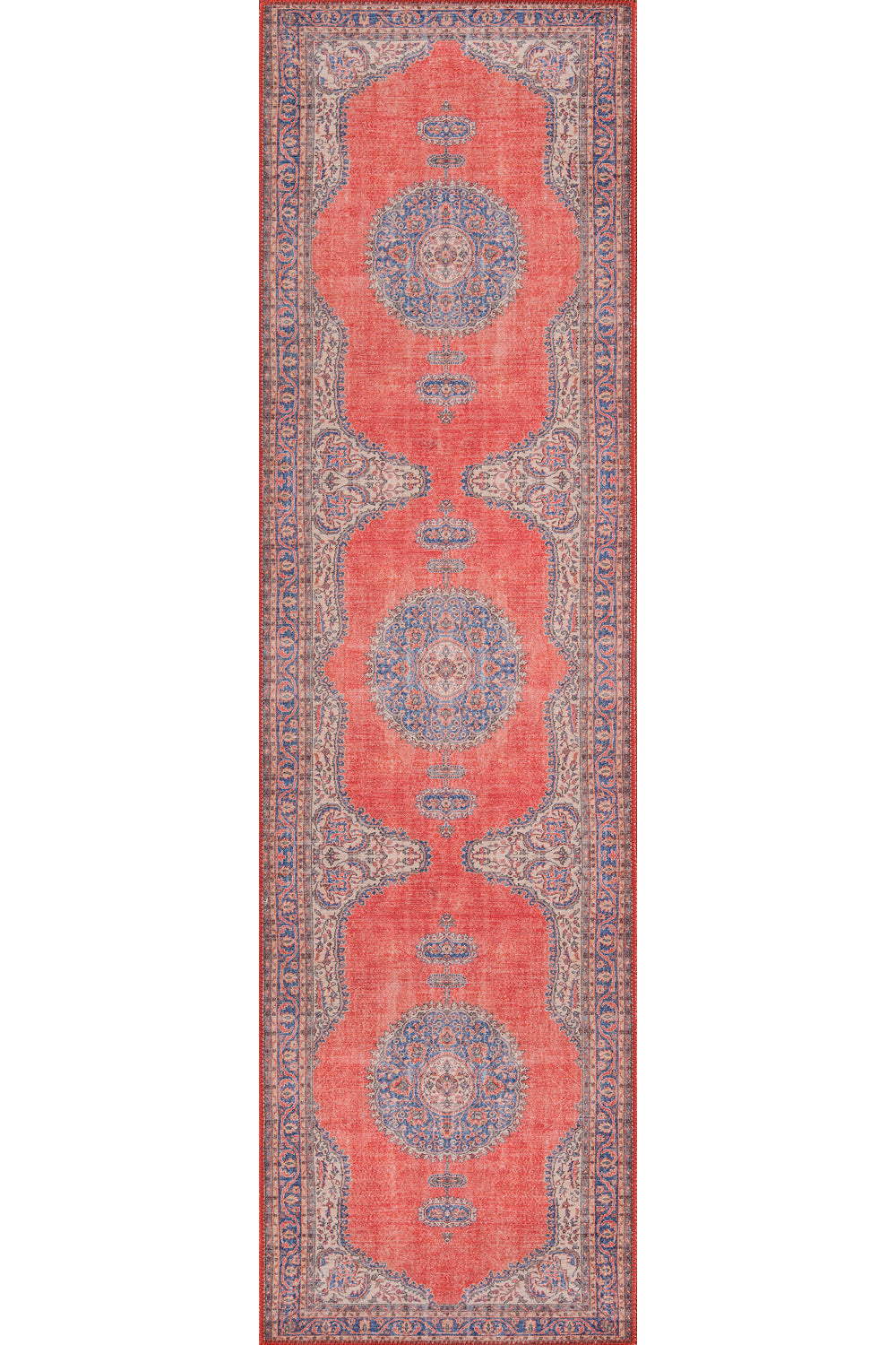 Afshar 12 Red No-Shed Washable Rug