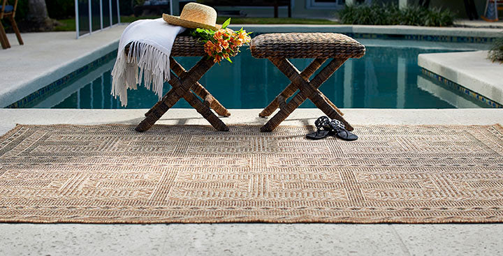 Hampton 2 Natural Moroccan Maze Rug