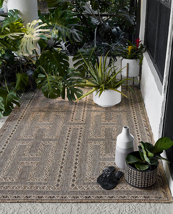Hampton 2 Natural Moroccan Maze Rug