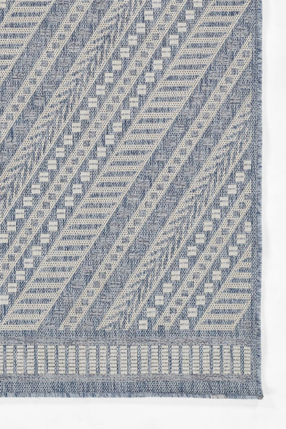 Hampton 3 Blue Moroccan Stripe Rug