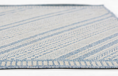 Hampton 3 Blue Moroccan Stripe Rug