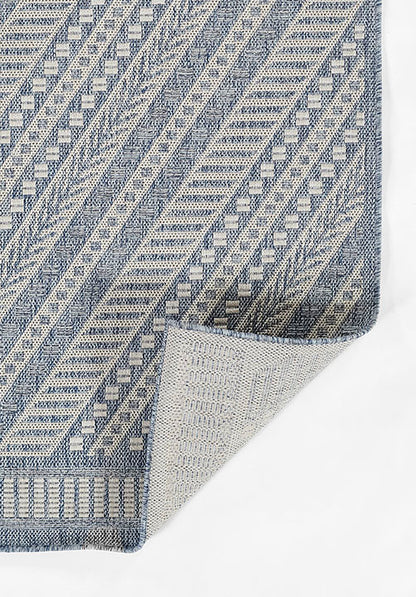 Hampton 3 Blue Moroccan Stripe Rug
