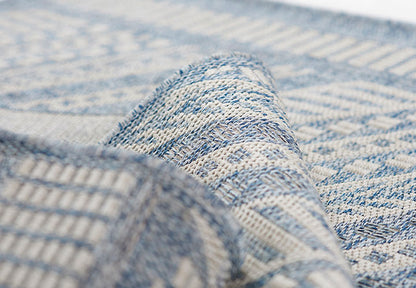 Hampton 3 Blue Moroccan Stripe Rug