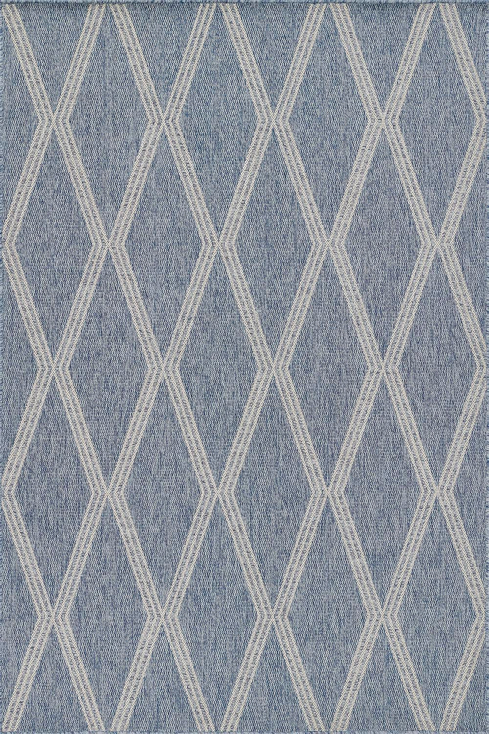 Hampton 5 Blue Moroccan Diamond Rug