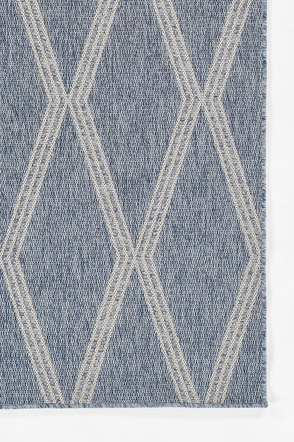 Hampton 5 Blue Moroccan Diamond Rug