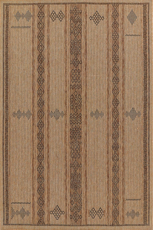Hampton 6 Natural Moroccan Tuareg Stripe Rug