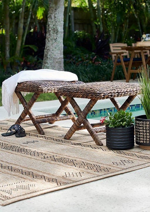 Hampton 6 Natural Moroccan Tuareg Stripe Rug