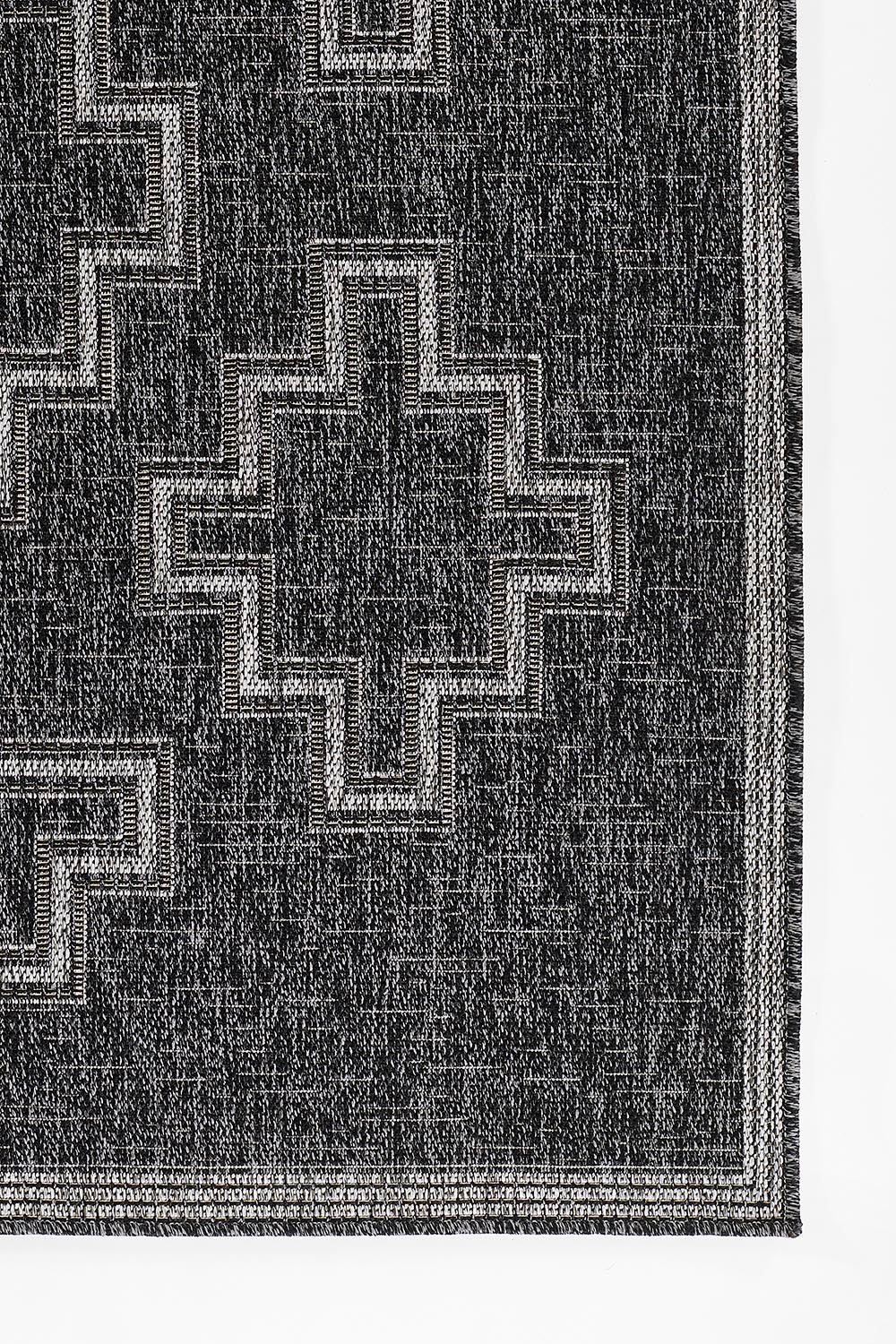 Hampton 9 Black Moroccan Tuareg Cross Rug