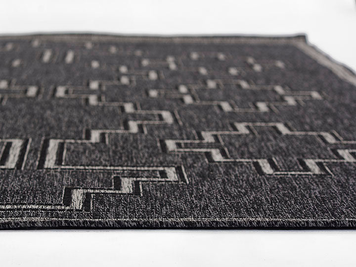 Hampton 9 Black Moroccan Tuareg Cross Rug