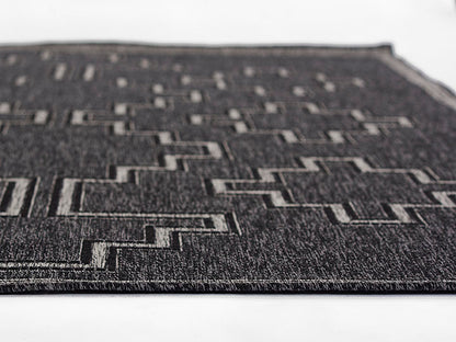 Hampton 9 Black Moroccan Tuareg Cross Rug