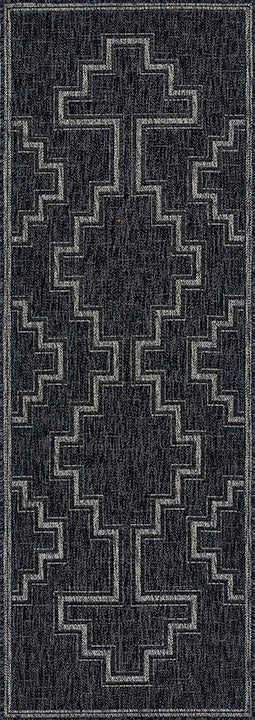 Hampton 9 Black Moroccan Tuareg Cross Rug