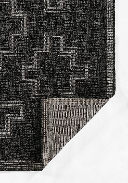 Hampton 9 Black Moroccan Tuareg Cross Rug