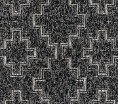 Hampton 9 Black Moroccan Tuareg Cross Rug