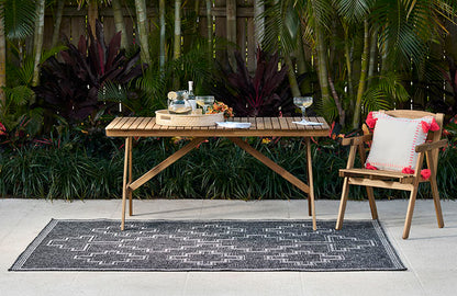 Hampton 9 Black Moroccan Tuareg Cross Rug