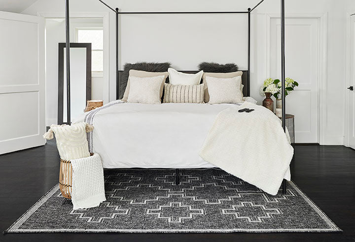 Hampton 9 Black Moroccan Tuareg Cross Rug