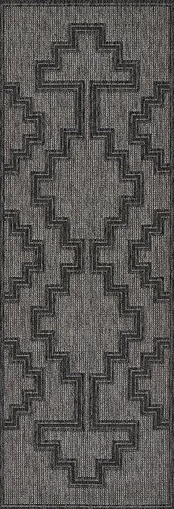 Hampton 9 Charcoal Moroccan Tuareg Cross Rug