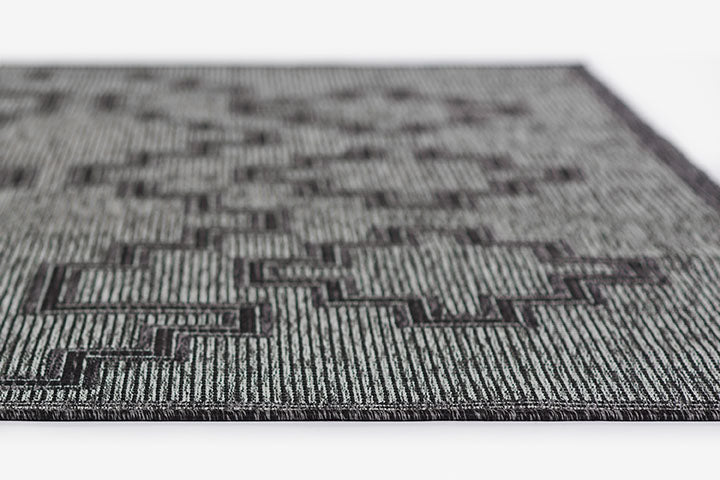 Hampton 9 Charcoal Moroccan Tuareg Cross Rug