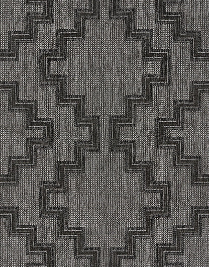 Hampton 9 Charcoal Moroccan Tuareg Cross Rug