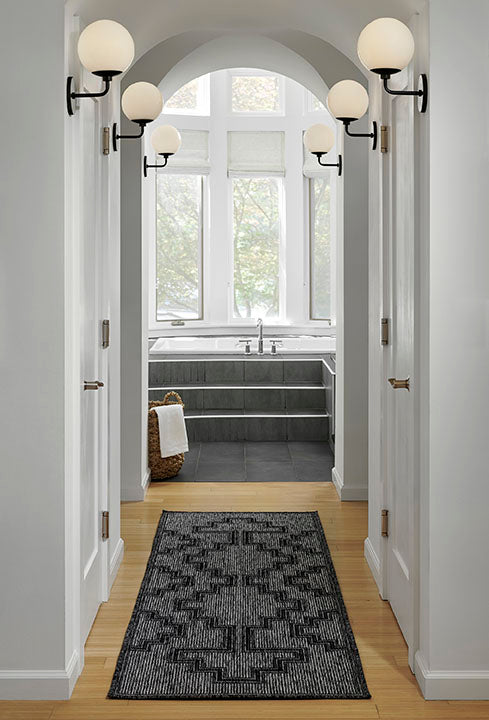 Hampton 9 Charcoal Moroccan Tuareg Cross Rug