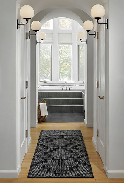 Hampton 9 Charcoal Moroccan Tuareg Cross Rug