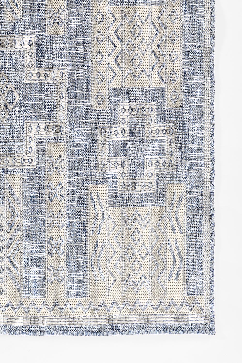 Hampton 10 Blue Moroccan Zigzag Rug