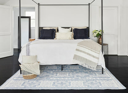 Hampton 10 Blue Moroccan Zigzag Rug