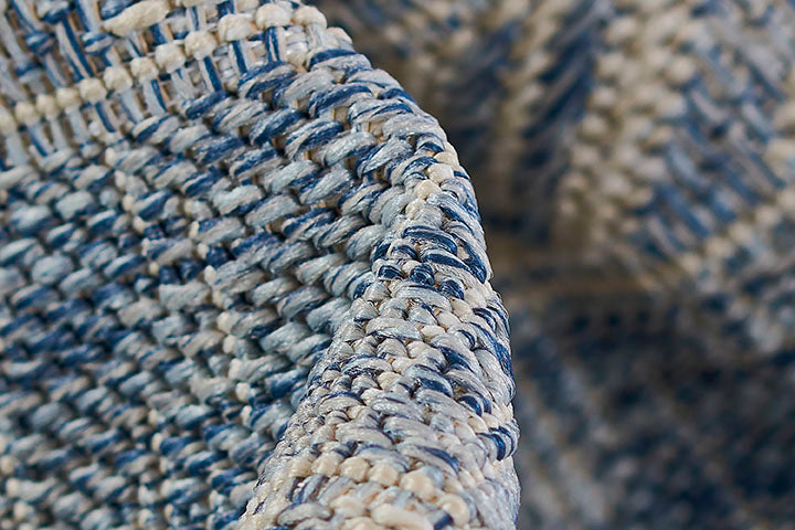 Hampton 10 Blue Moroccan Zigzag Rug