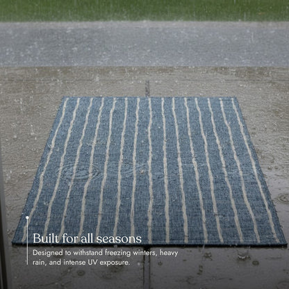 Villa Outdoor Rug Sicily Blue - Hose-Washable