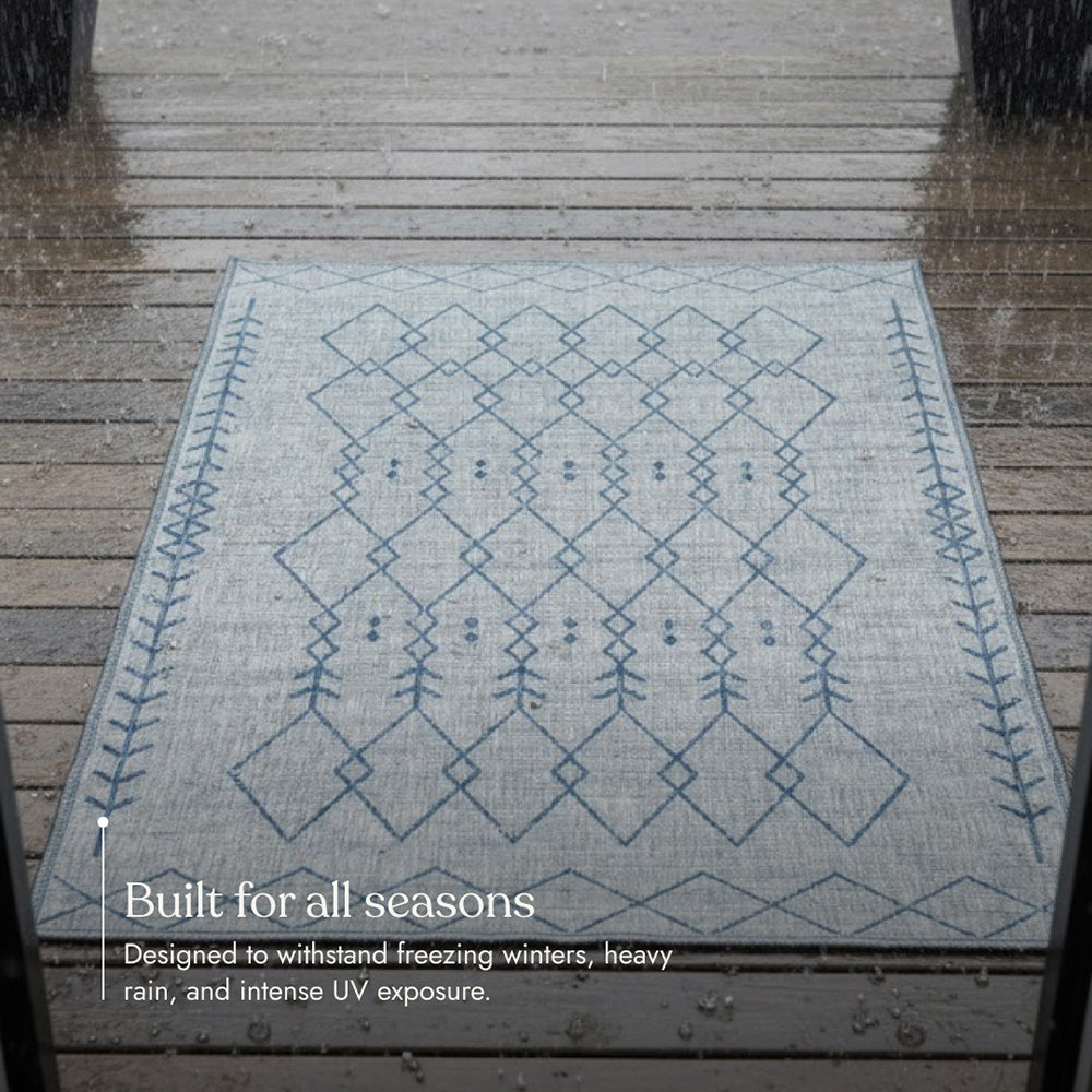 Villa Outdoor Rug Monaco Grey - Hose-Washable