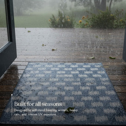 Villa Outdoor Rug Turin Blue - Hose-Washable