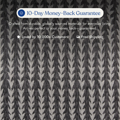 Villa Outdoor Rug Amalfi Charcoal - Hose-Washable & Stain-Resistant