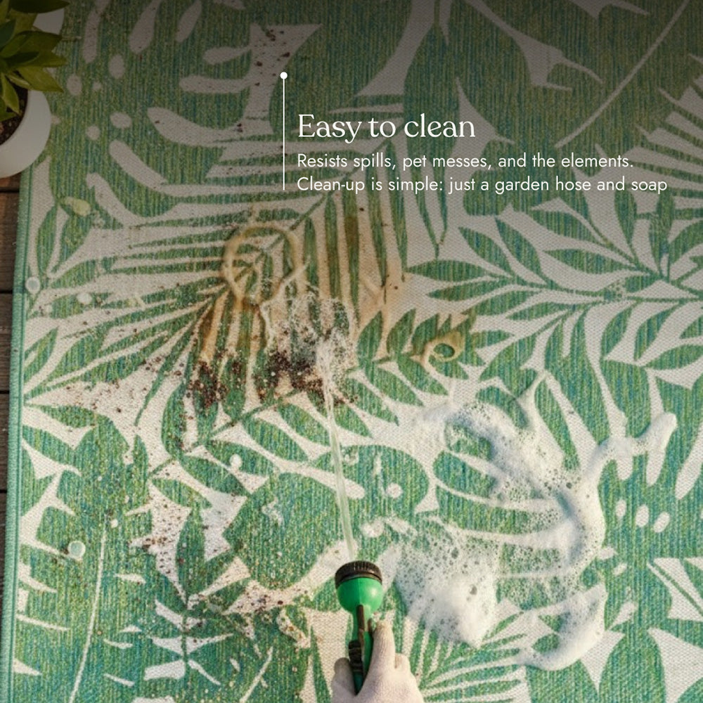 Villa Outdoor Rug Salerno Green - Hose-Washable