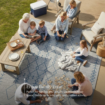 Villa Outdoor Rug Monaco Grey - Hose-Washable