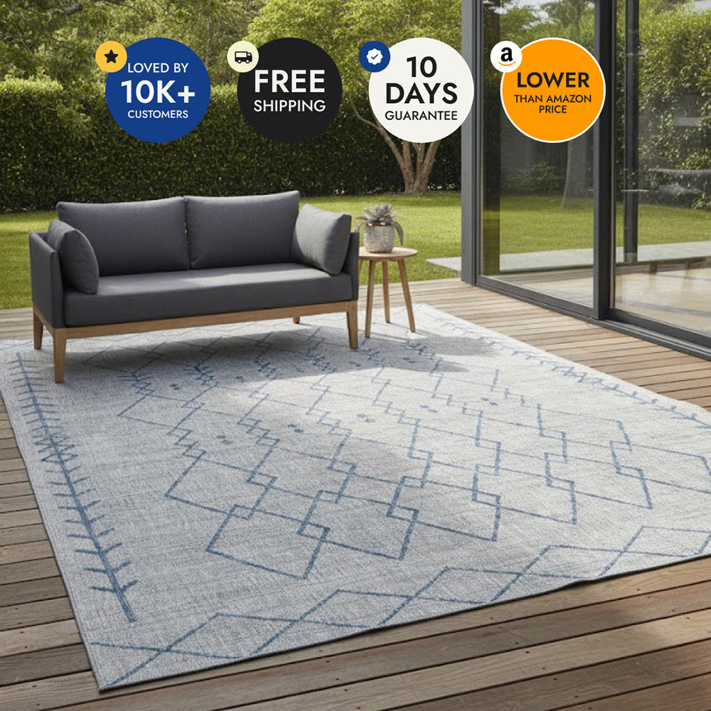 Villa Outdoor Rug Monaco Grey - Hose-Washable