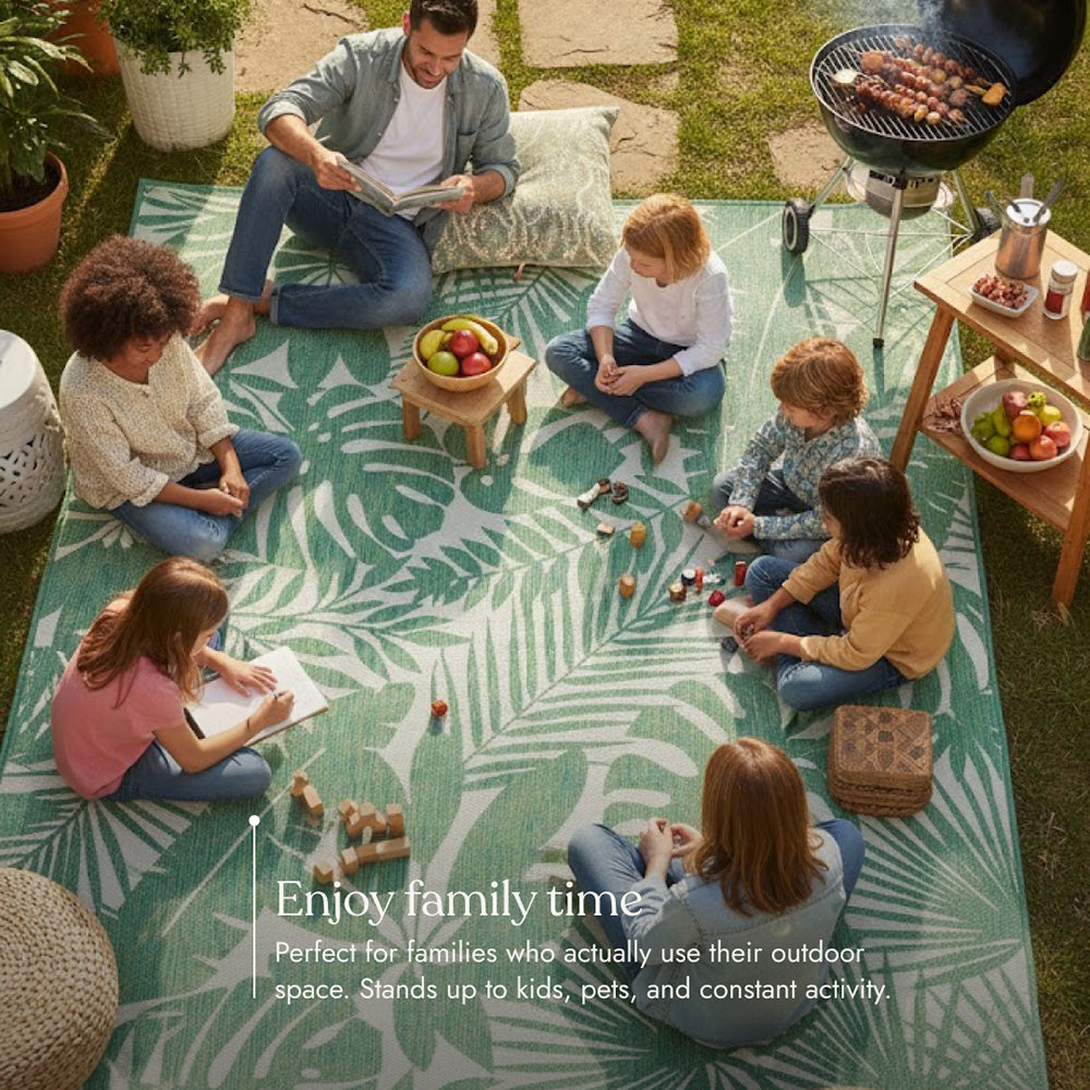 Villa Outdoor Rug Salerno Green - Hose-Washable