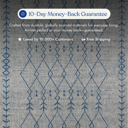 Villa Outdoor Rug Monaco Grey - Hose-Washable