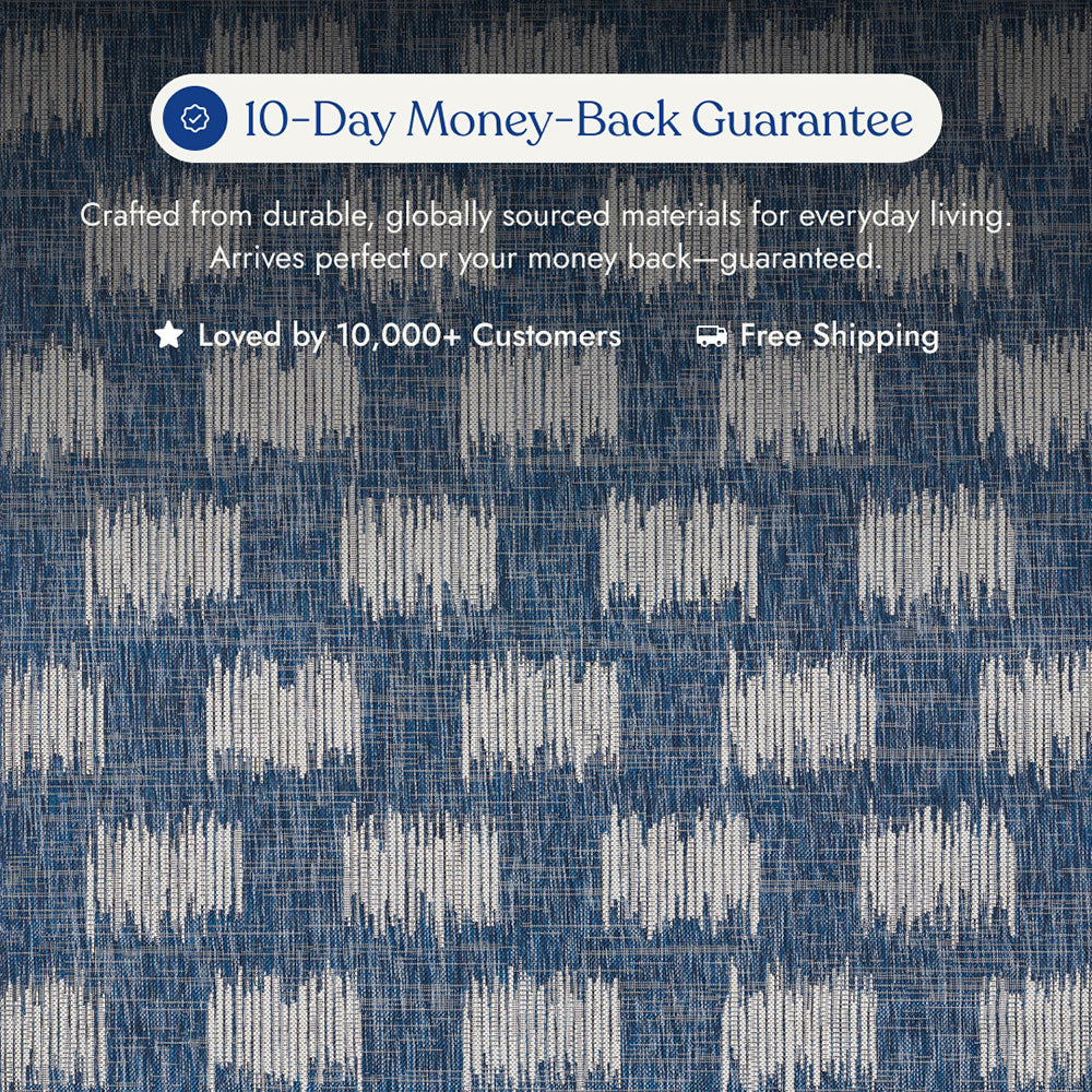 Villa Outdoor Rug Turin Blue - Hose-Washable