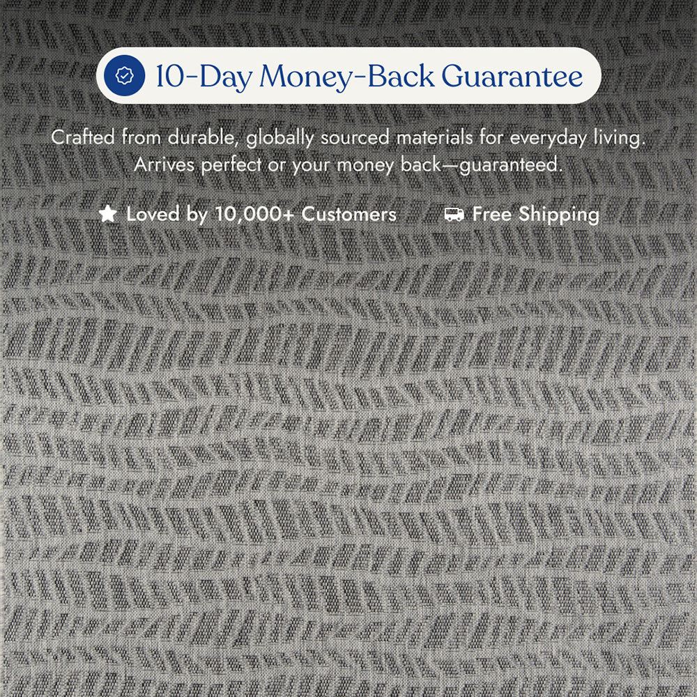 Villa Outdoor Rug Emilia Grey - Hose-Washable & Stain-Resistant