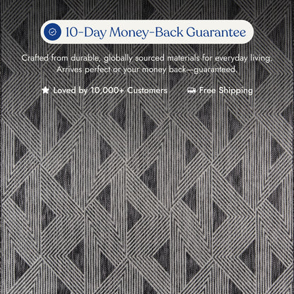 Villa Outdoor Rug Como Charcoal - Hose-Washable & Stain-Resistant