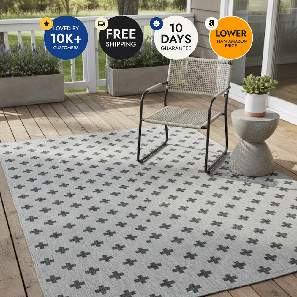 Villa Outdoor Rug Umbria Grey - Hose-Washable