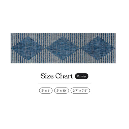 Villa Outdoor Rug Cavallo Blue - Hose-Washable