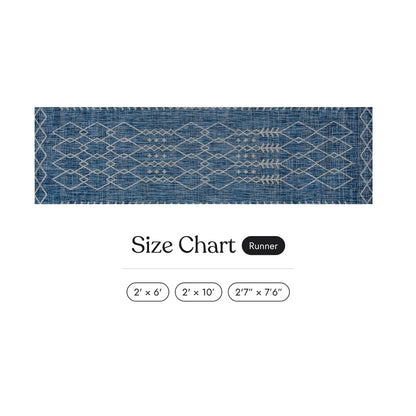 Villa Outdoor Rug Monaco Blue - Hose-Washable