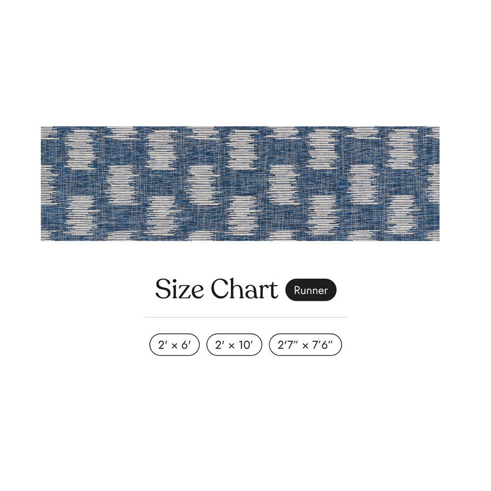 Villa Outdoor Rug Turin Blue - Hose-Washable