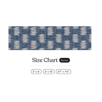 Villa Outdoor Rug Turin Blue - Hose-Washable