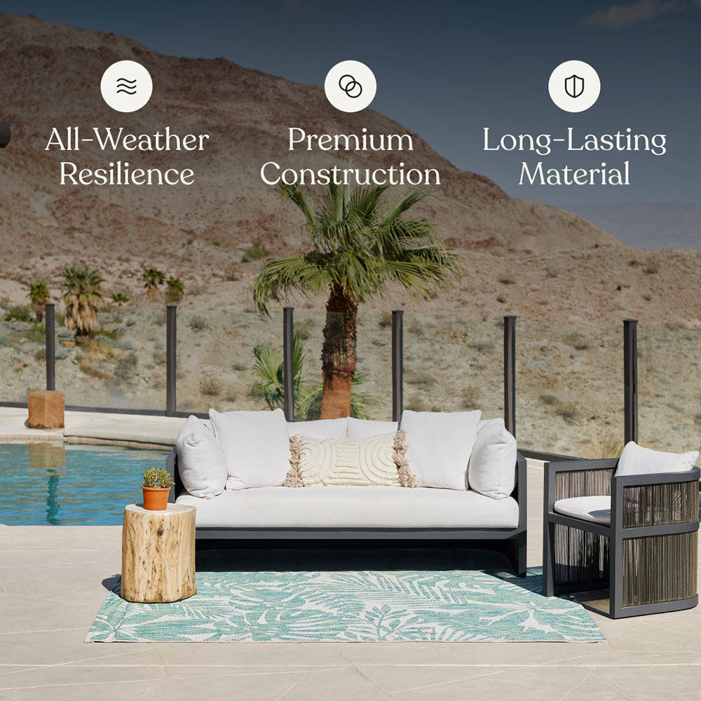 Villa Outdoor Rug Salerno Green - Hose-Washable